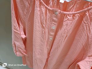 Chanderi Cotton Peach Top