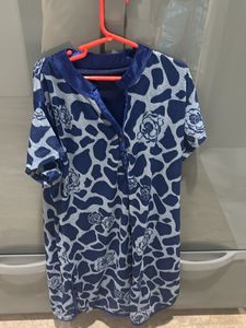 Blue Floral Print Tunic