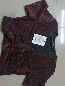 Sassafras  Lurex Crop Top - X