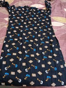 Patterned Black Kurti