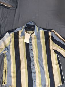 Striped Button-Up Shirt