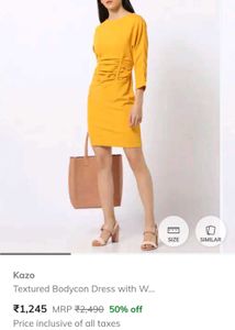 Kazo Mustard Bodycon Dress