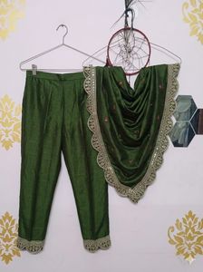 Elegant Green Embroidered Anarkali Gown
