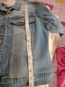 Denim Jacket For Women Bust 40, Length 20 Inch