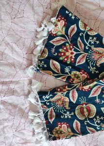 Floral Peplum Kurta with Tassels