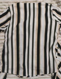 Stylish Striped Tie-Front Top