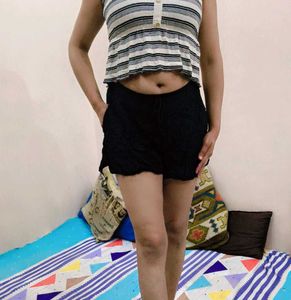 Zara Striped Smocked Tank Top with shorts 👍