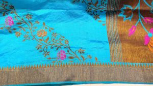 Beautiful Blue Silk Saree with Blouse