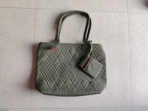 Quilted Tote Bag with Pouch