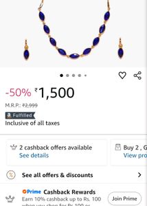 Stunning Blue Stone Jewellery Set