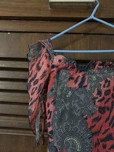 Sheer Animal Print Midi Dress