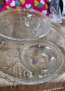 Vintage Glass Punch Bowl Set