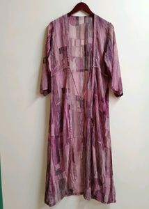 Gufrina Pink Striped Georgette Shrug (Women)
