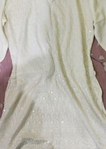 White Sequence Kurthi