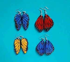 FREE Set with Monarch Butterfly Wing Earring