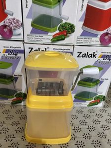 Zalak Multipurpose Onion, Chilly and Vegetable & Fruit Chopper & Cutter - Multi Color (Plastic, Stainless Steel)