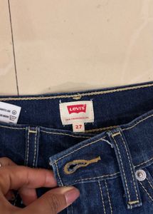 Levis Classic Dark Wash Wide Leg Jeans