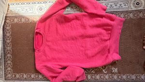Cozy Textured Pink Sweatshirt