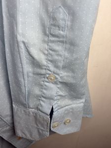 Light Blue Dotted Men's Dress Shirt