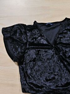 Black Velvet Corset Top