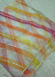 Royal Floral Embroidered Suit Multicolor Dupatta