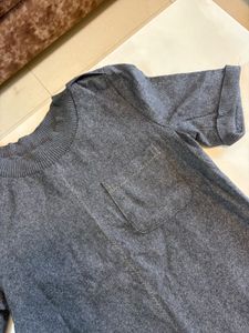 Chic Grey Short Sleeve Dress