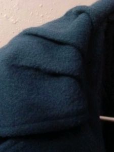 Stylish Blue Wool Blend Coat