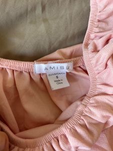 Pink Off-Shoulder Ruffle Top