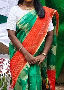 Elegant jamdani saree