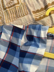 Blue &amp; Red Plaid Top