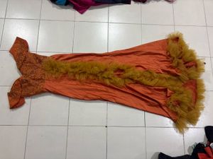 Stunning Orange Embellished Gown