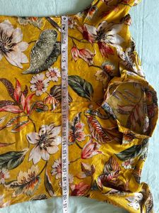Yellow Floral Print Kurta Set