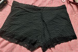 Cute Polka Dot Pajama Shorts with Lace Trim