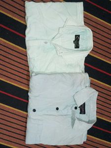Men's Sea Green &amp; Light Blue Button-Up Shirt Combo