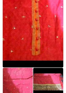 Stunning Pink Mirror Work kurta
