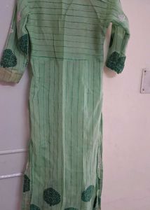 Elegant Green Striped Kurta