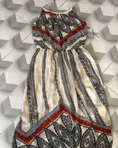 Boho Print Halter Maxi Dress