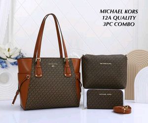 MICHAEL KORSVOGAGER EAST WEST TOTE BAG 3PC COMBO