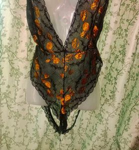 Halloween  pumpkin bodysuit 1Xl lingerie