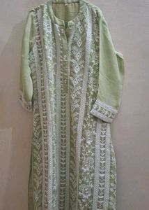 Elegant Green Embroidered Kurta set