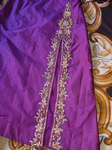 Purple Embroidered Salwar Kameez Set
