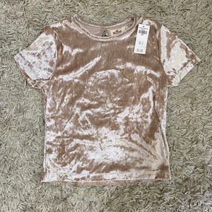 Crushed velvet top