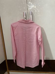 Pink Striped Long Sleeve Shirt