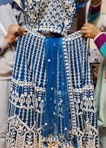 Stunning Royal Blue Embroidered Lehenga Choli