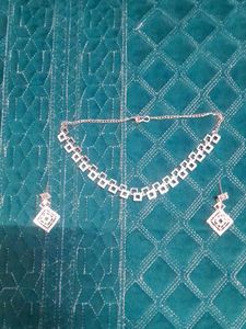Square shape Necklace & Earrings Set