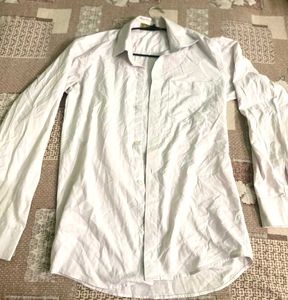 BASICS White Long Sleeve Buttom shirt