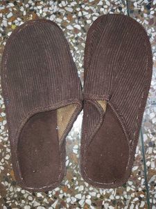 Men's comfortable Brown Corduroy Slippers