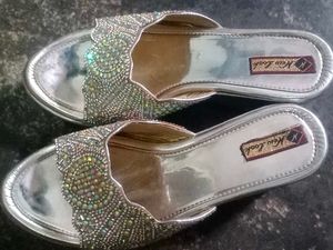 New Look Silver Embellished Heels
