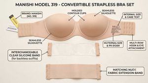 Strapless Nude Bra  (28B)