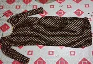 Elegant Printed kurta black colour